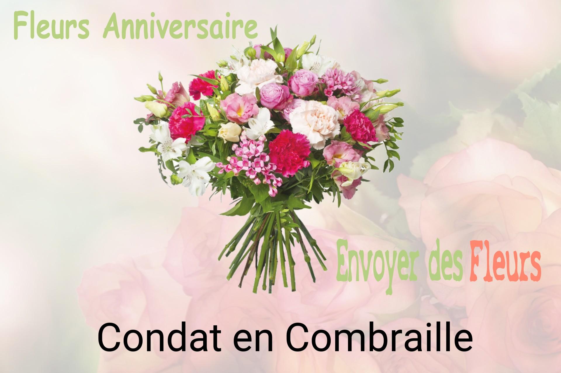 Bouquet de fleurs d’anniversaire livré à Condat-en-Combraille