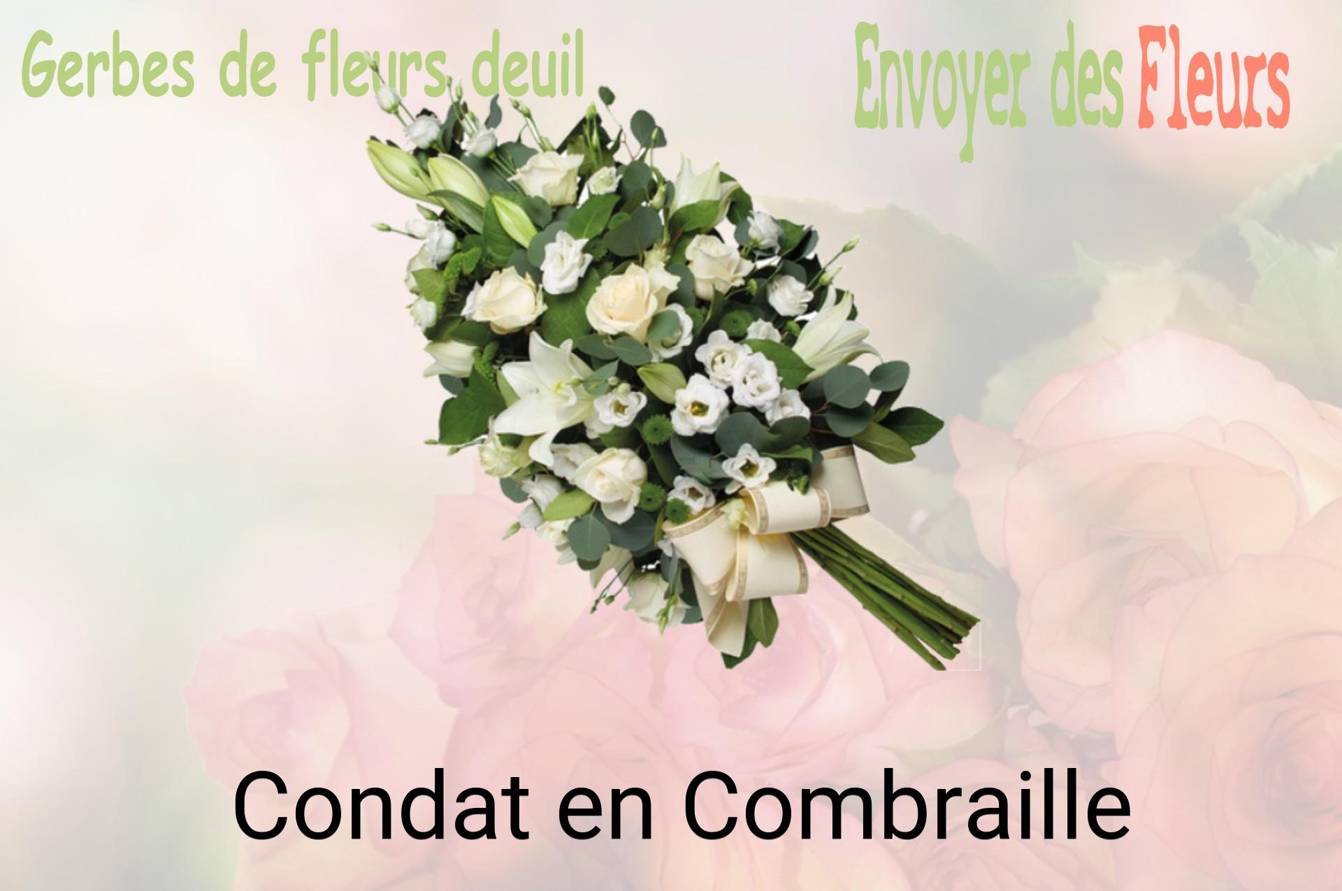 Gerbe de fleurs de deuil livrée à Condat-en-Combraille